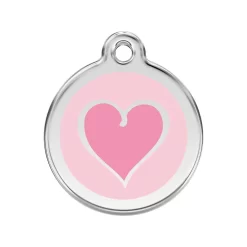 Red Dingo ID Tag Coloured Heart