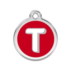 Red Dingo ID Tag T Alphabet Letter