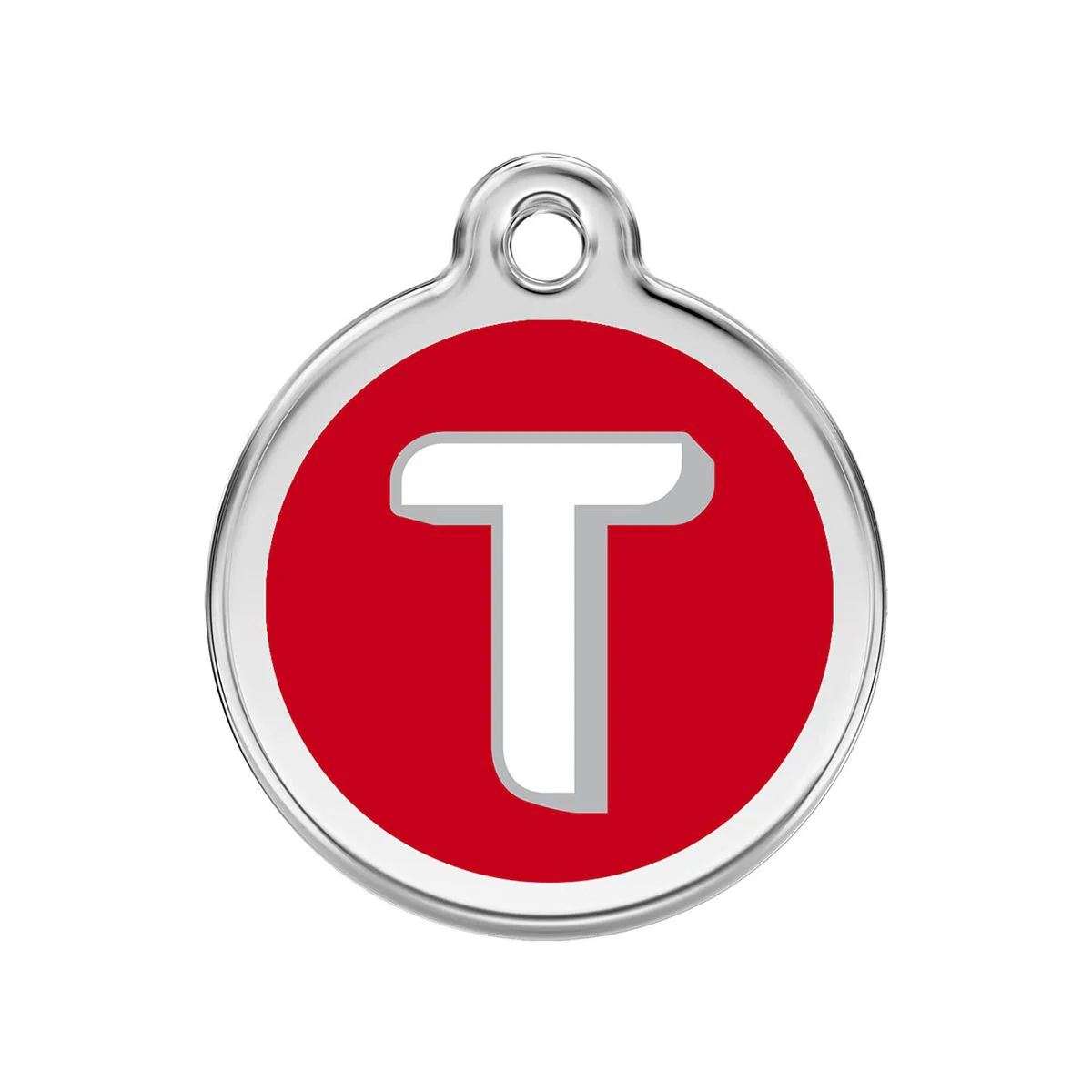 Red Dingo ID Tag T Alphabet Letter