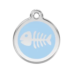 Red Dingo ID Tag Fish Skeleton