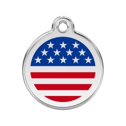 Red Dingo ID Tag Stars & Stripes US Flag