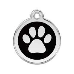Red Dingo ID Tag Paw Print