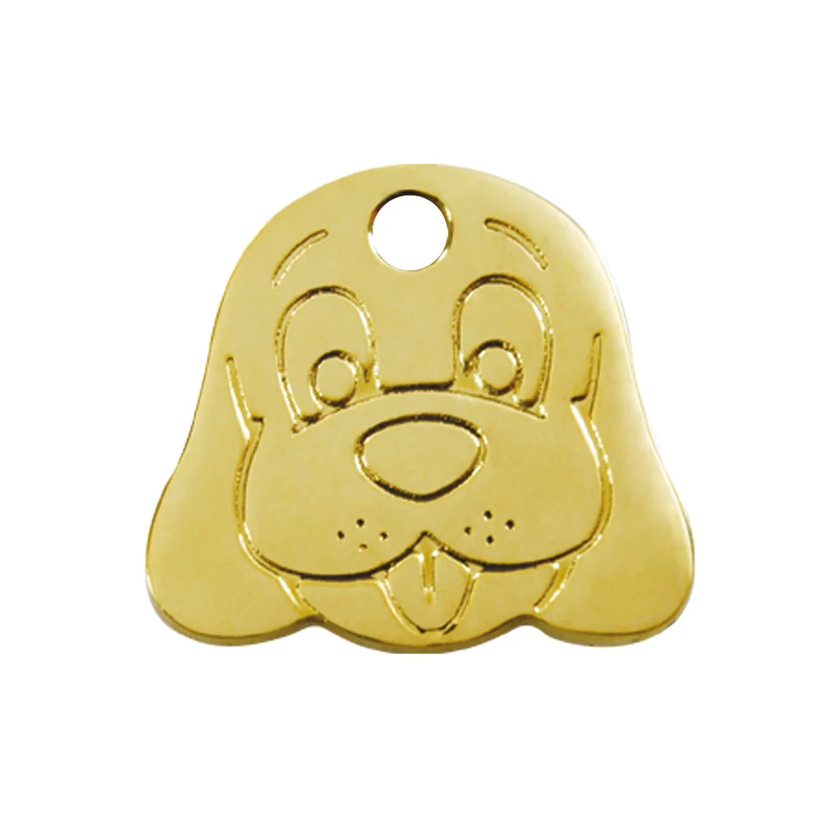Red Dingo ID Tag Brass Dog Face - Image 7