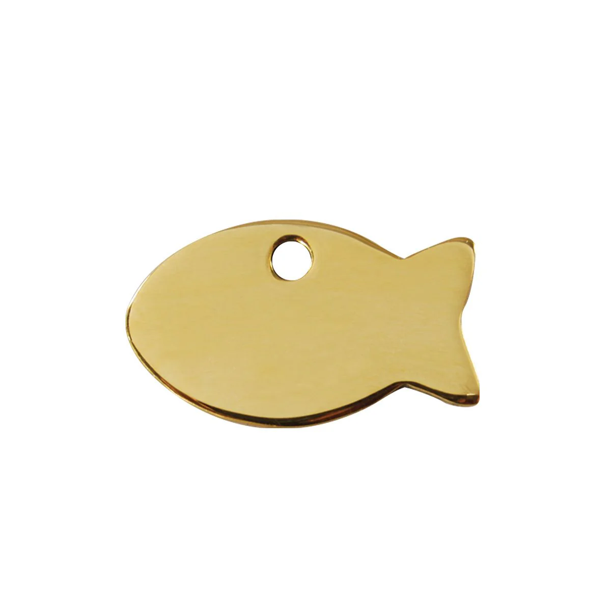 Red Dingo ID Tag Brass Fish