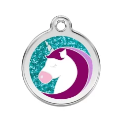 Red Dingo ID Tag Unicorn Glitter