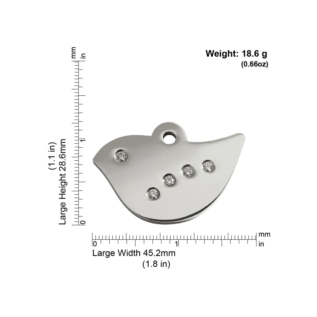 Red Dingo Diamante ID Tag Bird - Image 4