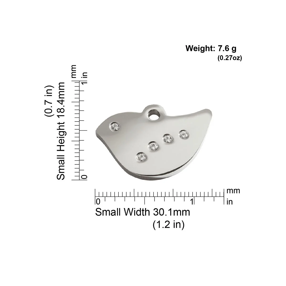 Red Dingo Diamante ID Tag Bird - Image 2