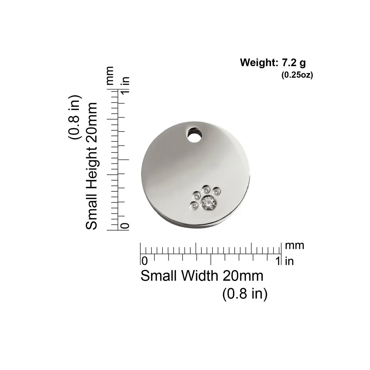 Red Dingo Diamante ID Tag Circle - Image 2