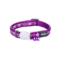 Red Dingo Cat Collar Breezy Love Purple