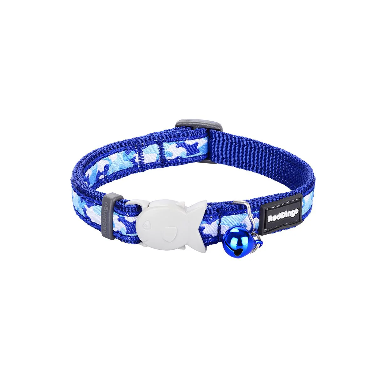 Red Dingo Cat Collar Camouflage Dark Blue