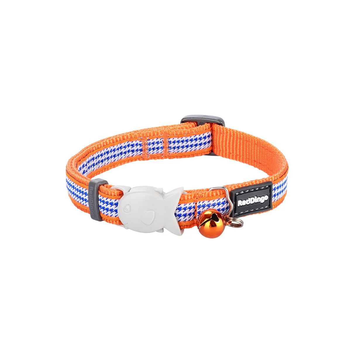 Red Dingo Cat Collar Fang It Orange - Image 3