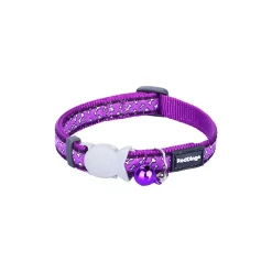 Red Dingo Cat Collar Flying Bones Purple