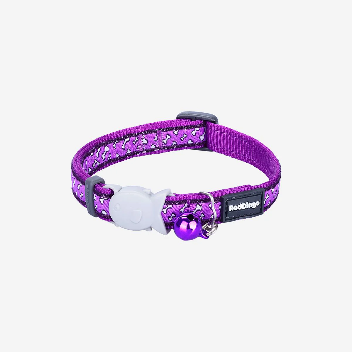 Red Dingo Cat Collar Flying Bones Purple - Image 4