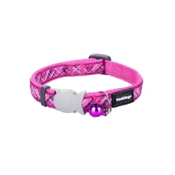 Red Dingo Cat Collar Flanno Hot Pink
