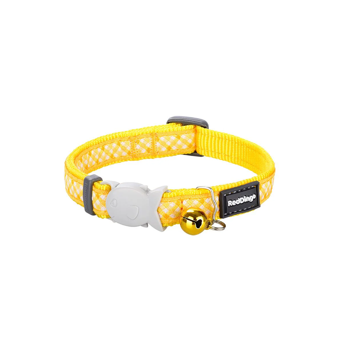 Red Dingo Cat Collar Gingham Yellow - Image 3