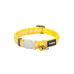 Red Dingo Cat Collar Gingham Yellow