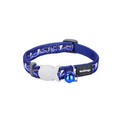 Red Dingo Cat Collar Lightning Dark Blue