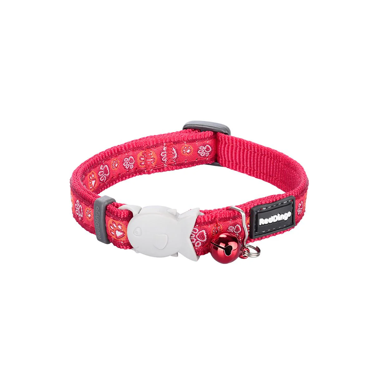 Red Dingo Cat Collar Paw Impressions Red - Image 3