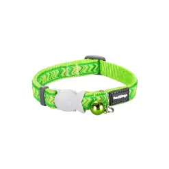 Red Dingo Cat Collar Pizzazz Lime Green
