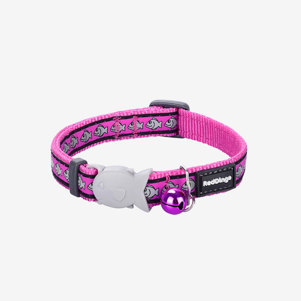 Red Dingo Cat Collar Reflective Fish Hot Pink - Image 4