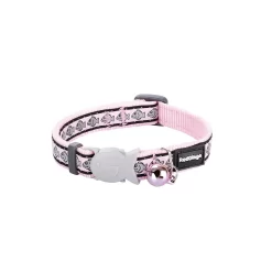 Red Dingo Cat Collar Reflective Fish Pink
