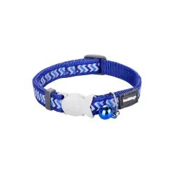 Red Dingo Cat Collar Reflective Ziggy Dark Blue