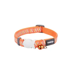 Red Dingo Cat Collar Reflective Ziggy Orange