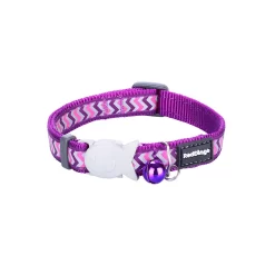 Red Dingo Cat Collar Reflective Ziggy Purple