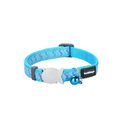 Red Dingo Cat Collar Reflective Ziggy Turquoise