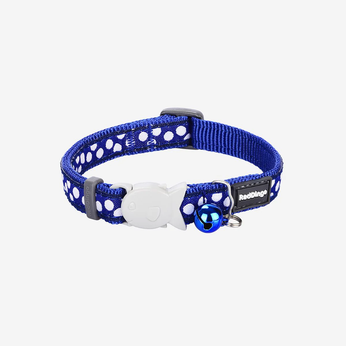 Red Dingo Cat Collar White Spots On Dark Blue - Image 4