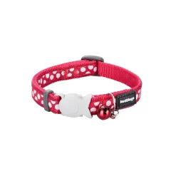 Red Dingo Cat Collar White Spots On Red