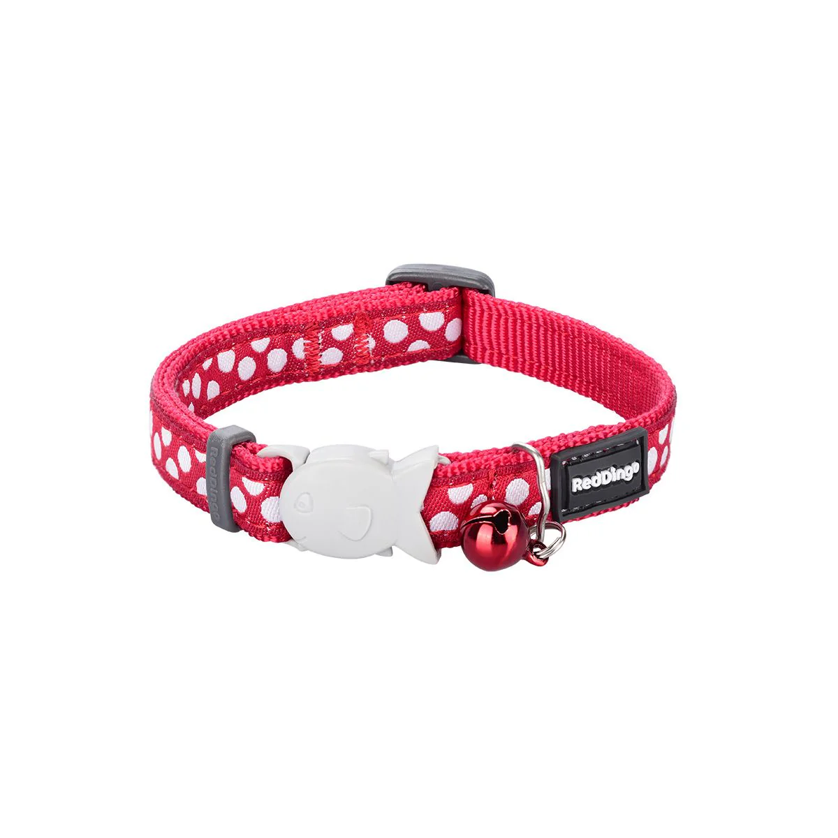 Red Dingo Cat Collar White Spots On Red