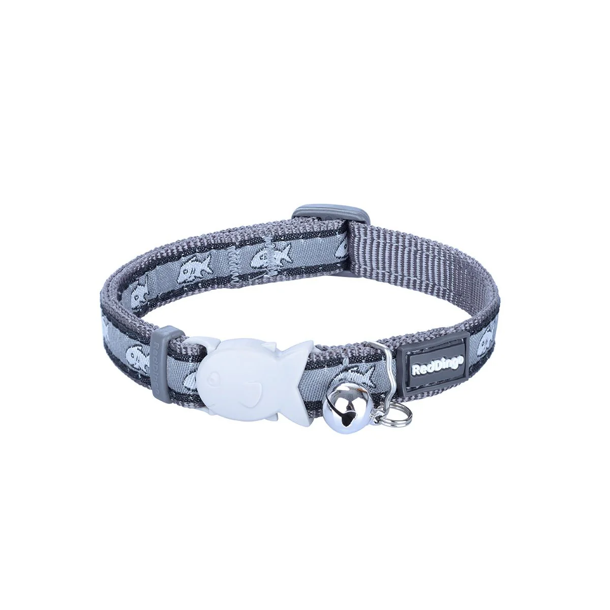Red Dingo Cat Collar Shark Cool Grey - Image 3