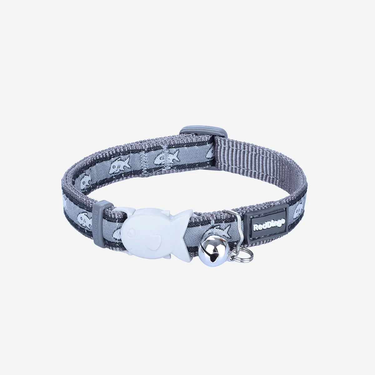 Red Dingo Cat Collar Shark Cool Grey - Image 4