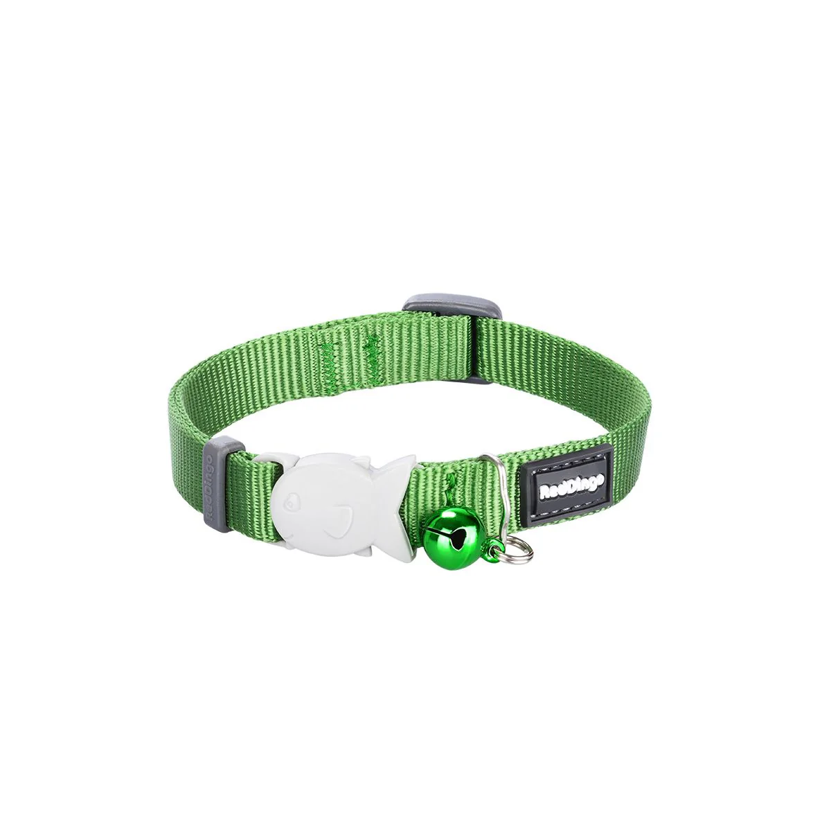 Red Dingo Cat Collar Plain Green