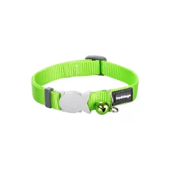 Red Dingo Cat Collar Plain Lime Green