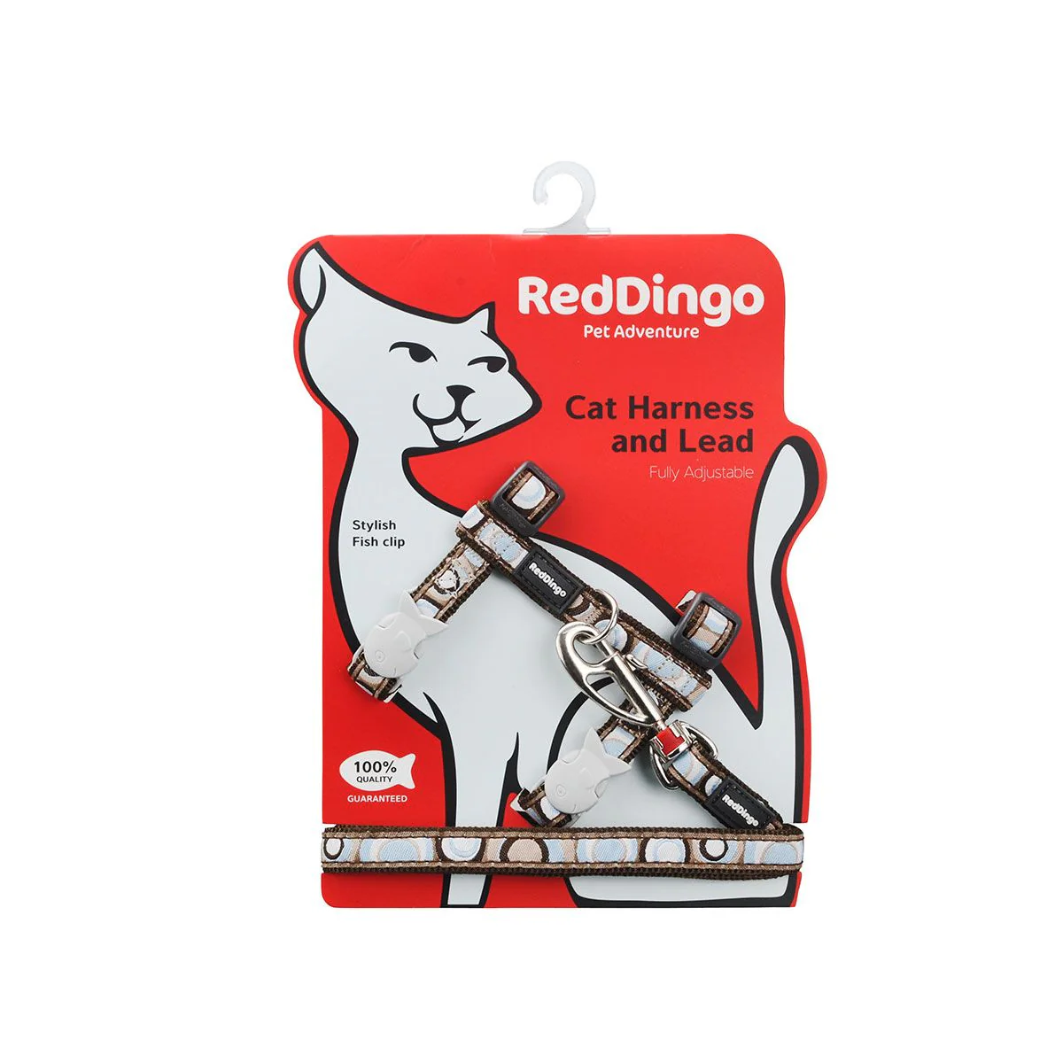 Red Dingo Cat Harness And Lead Circadelic Brown