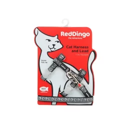 Red Dingo Cat Harness And Lead Cosmos Black