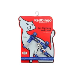 Red Dingo Cat Harness And Lead Cosmos Dark Blue