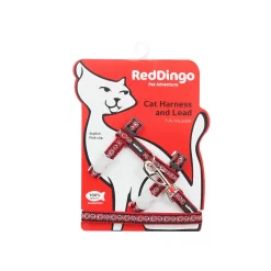 Red Dingo Cat Harness And Lead Cosmos Red