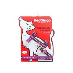 Red Dingo Cat Harness And Lead Daisy Chain Purple