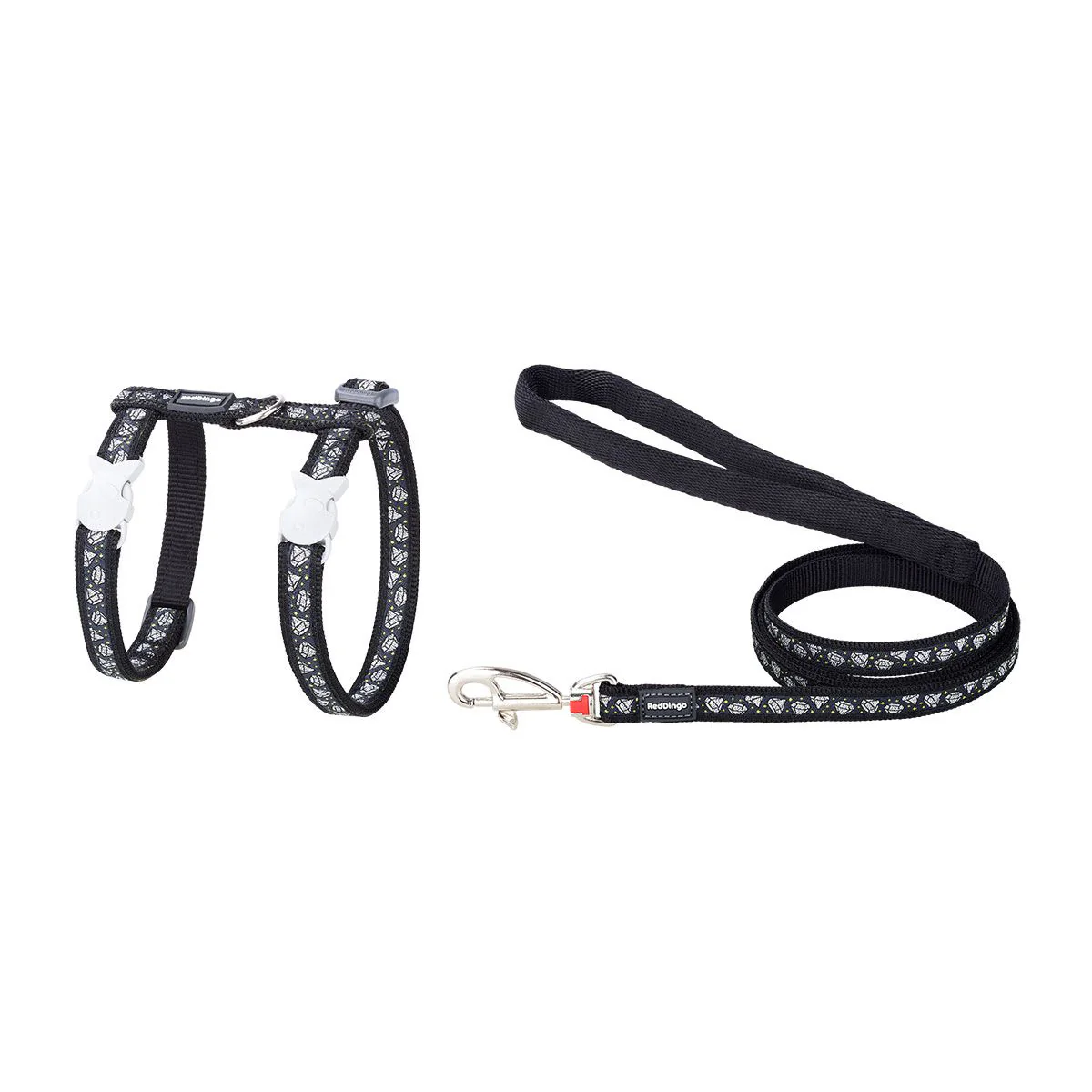 Red Dingo Cat Harness And Lead Diamond Black - Image 3