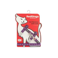 Red Dingo Cat Harness And Lead Desert Paws Purple