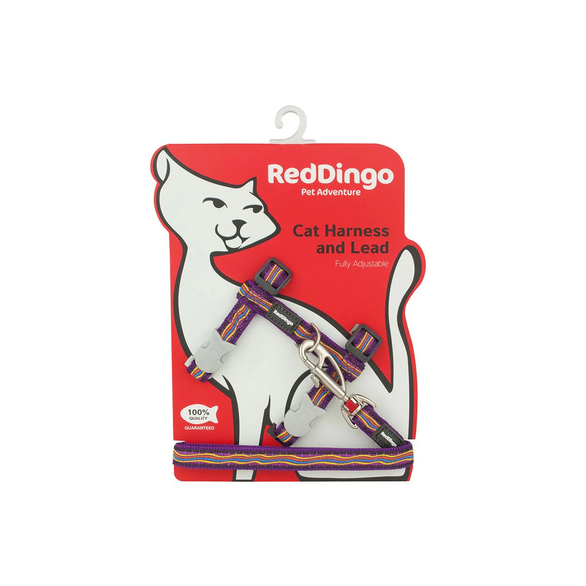 Red Dingo Cat Harness And Lead Dreamstream Purple - Image 3