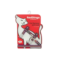 Red Dingo Cat Harness And Lead Dreamstream Purple