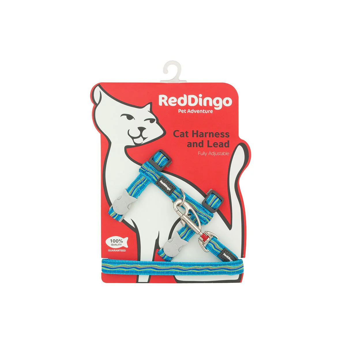 Red Dingo Cat Harness And Lead Dreamstream Turquoise - Image 3