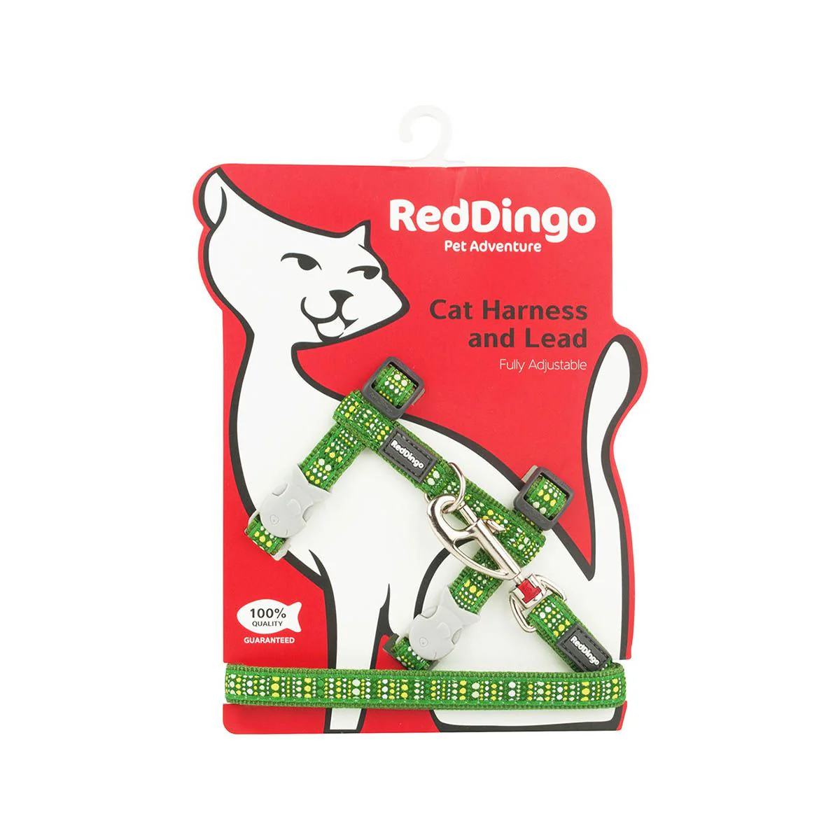 Red Dingo Cat Harness And Lead Lotzadotz Green - Image 3