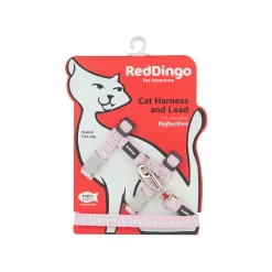 Red Dingo Cat Harness And Lead Reflective Ziggy Pink