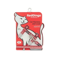 Red Dingo Cat Harness And Lead Reflective Ziggy Red
