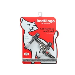 Red Dingo Cat Harness And Lead Shark Silver